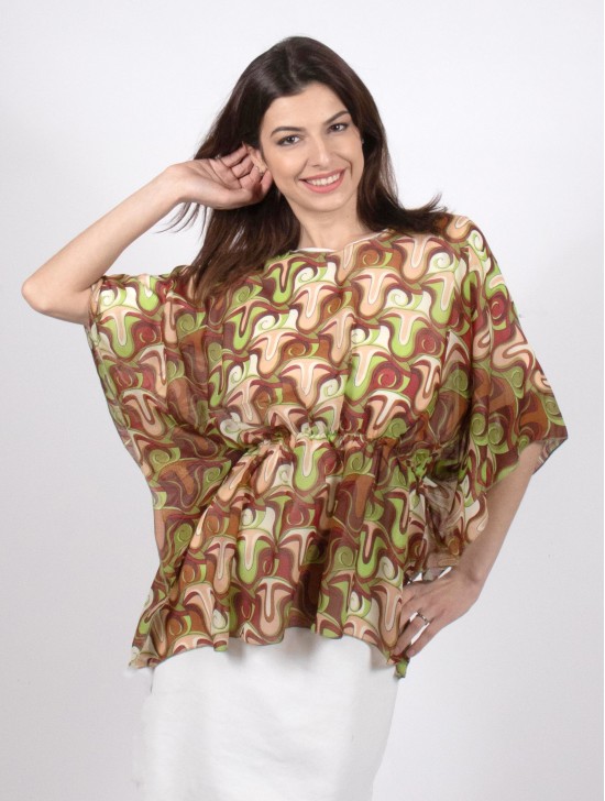 FLUTTER SLEEVE CHIFFON TOP